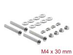 Delock Lüfterschrauben Set M4 x 30 mm 20-teilig