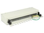 Delock Keystone Desktop Patchpanel 12 Port grau