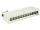 Delock Keystone Desktop Patchpanel 12 Port grau