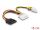 Delock Kabel Power Molex 4 Pin Stecker > SATA 15 Pin Buchse + P4 Stecker