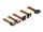Delock Kabel SATA 15 Pin Strom Stecker mit Einrastfunktion > SATA 15 Pin Strom Buchse 2 x gerade / 1 x unten / 1 x oben 30 cm