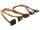 Delock Kabel SATA 15 Pin Strom Stecker mit Einrastfunktion > SATA 15 Pin Strom Buchse 2 x gerade / 1 x unten / 1 x oben 30 cm