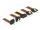 Delock Kabel SATA 15 Pin Strom Stecker mit Einrastfunktion > SATA 15 Pin Strom Buchse 2 x gerade / 1 x unten / 1 x oben 50 cm