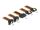 Delock Kabel SATA 15 Pin Strom Stecker mit Einrastfunktion > SATA 15 Pin Strom Buchse 2 x gerade / 2 x unten 15 cm