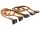 Delock Kabel SATA 15 Pin Strom Stecker mit Einrastfunktion > SATA 15 Pin Strom Buchse 2 x gerade / 2 x unten 50 cm