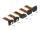 Delock Kabel SATA 15 Pin Strom Stecker mit Einrastfunktion > SATA 15 Pin Strom Buchse 2 x unten / 2 x oben 50 cm