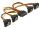 Delock Kabel SATA 15 Pin Strom Stecker mit Einrastfunktion > SATA 15 Pin Strom Buchse 4 x unten 15 cm