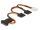 Delock Stromkabel SATA 15 Pin Stecker > 3 x SATA Buchse + 1 x Molex 4 Pin Buchse 20 cm (PCB)