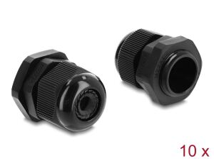 Delock Kabelverschraubung M22 x 1,5 mm 10 Stück schwarz
