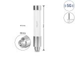Delock 5G 3700 - 4200 MHz Antenne SMA Stecker 3 dBi omnidirektional starr outdoor weiß 10 cm