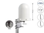 Delock 5G LTE Antenne N Buchse 3 - 5 dBi starr omnidirektional Wand- und Mastmontage outdoor weiß 14,2 cm