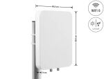 Delock WiFi 6 MIMO Antenne 2 x N Buchse 12 - 17 dBi direktional Wand- und Mastmontage outdoor weiß