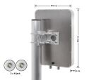 Delock WiFi 6 MIMO Antenne 2 x N Buchse 12 - 17 dBi direktional Wand- und Mastmontage outdoor weiß