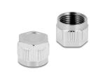 Delock Schutzkappe für M12 Stecker verschraubbar Metall IP67 staub- und wasserdicht