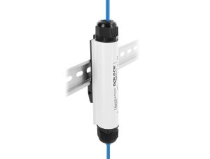 Delock Netzwerk Überspannungsschutz RJ45 Outdoor IP67 Hutschienenmontage
