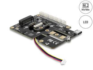 Delock Adapter Raspberry Pi 5 zu 1 x M.2 NVMe Key M Slot