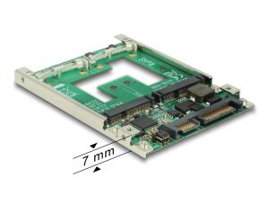 Delock 2.5″ Konverter SATA 22 Pin > mSATA mit RAID