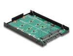 Delock 2.5″ Konverter SATA 22 Pin > 2 x M.2 mit RAID mit Gehäuse