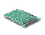 Delock 2.5″ Konverter SATA 22 Pin > 2 x M.2 mit RAID mit Gehäuse