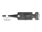 Delock Konverter Ethernet LAN RJ45 10/100 Mbps Buchse zu seriell RS-232 DB9 Stecker mit Muttern
