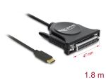 Delock Adapter USB Type-C™ 2.0 Stecker > 1 x Parallel DB25 Buchse