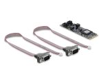 Delock CAN 2.0 / CAN FD Interfacekarte PCIe M.2 Key B+M auf 2 x D-Sub 9 Pin, bis 8 Mbps mit Isolation und Überspannungsschutz
