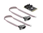 Delock CAN 2.0 / CAN FD Interfacekarte Mini PCIe auf 2 x D-Sub 9 Pin, bis 8 Mbps mit Isolation und Überspannungsschutz