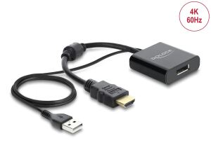 Delock Adapter HDMI Stecker zu DisplayPort Buchse 4K 60 Hz