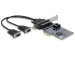 Delock CAN 2.0 / CAN FD Interfacekarte PCIe auf 2 x D-Sub 9 Pin, bis 8 Mbps mit Isolation und Überspannungsschutz