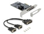 Delock CAN 2.0 / CAN FD Interfacekarte PCIe auf 2 x D-Sub 9 Pin, bis 8 Mbps mit Isolation und Überspannungsschutz