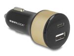 Navilock Kfz Ladeadapter 1 x USB Type-C™ + 1 x USB...