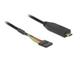Delock Konverter USB Type-C™ 2.0 Stecker zu TTL (3,3 V) 6 Pin Pfostenbuchse 2,0 m