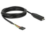 Delock Konverter USB Type-C™ 2.0 Stecker zu TTL 5 V Pfostenbuchse 6 Pin 2,0 m