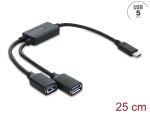 Delock 2 Port USB 5 Gbps Typ-A Kabel-Hub mit USB...