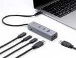 Delock 4 Port USB 5 Gbps Hub mit USB Type-C™...
