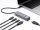 Delock 4 Port USB 5 Gbps Hub mit USB Type-C™ Stecker zu 2 x USB Typ-A Buchse + 2 x USB Type-C™ Buchse und PD 100 W