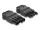 Delock Installationssteckverbinder GST18 kompatibel 4-polig, Schraubanschluss, schwarz 1 Satz