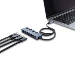 Delock USB 10 Gbps Hub mit 3 x USB Typ-A und 1 x USB Type-C™ Buchse mit Schalter
