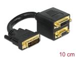 Delock Adapter DVI-I Stecker zu DVI-I und VGA Buchse