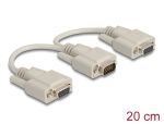 Delock Adapter VGA Stecker > 2 x VGA Buchse 20 cm