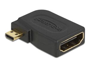 Delock Adapter High Speed HDMI with Ethernet - micro D Stecker > A Buchse seitlich gewinkelt