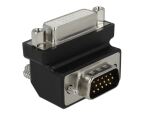 Delock Adapter DVI 24+5 Pin Buchse > VGA 15 Pin Stecker 90° gewinkelt