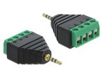 Delock Adapter Klinke Stecker 2,5 mm > Terminalblock 4...