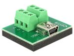 Delock Adapter Mini USB Buchse > Terminalblock 6 Pin