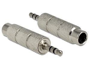 Delock Adapter Klinkenstecker 3,5 mm > Klinkenbuchse 6,35 mm 3 Pin