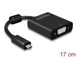Delock Adapter HDMI Micro-D Stecker > VGA Buchse mit Audio schwarz