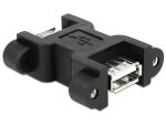Delock Adapter USB 2.0 Typ A Buchse > USB Typ A Buchse mit Schraubanschluss