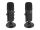 Delock Multifunktionales Doppelkapsel USB Mikrofon mit 3,5 mm Klinken Kopfhöreranschluss und Lautstärkeregler + Quick-Mute Funktion