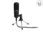 Delock USB Kondensator Mikrofon mit Ständer 24 Bit / 192 kHz für PC und Notebook