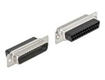Delock D-Sub 25 Pin Crimp Stecker zu 2 x RJ45 Buchse mit Montagesatz beige